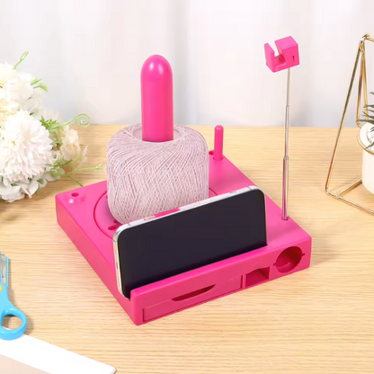 Crochet Caddy in Rose Red