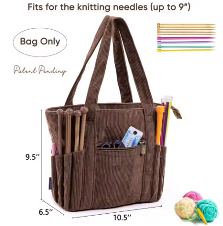 Corduroy Crochet Tote